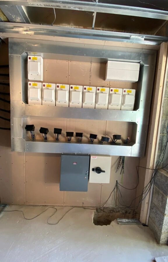 Newly fitted electrical services